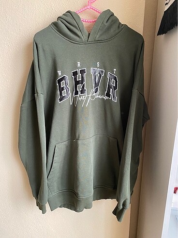 Diğer haki kapüşonlu sweatshirt