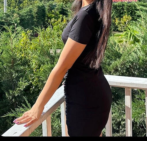 m Beden siyah Renk Siyah mini elbise