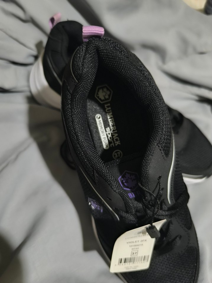 Mor Desenli Bağcıklı Spor Stiletto Sneakers - Görsel 3