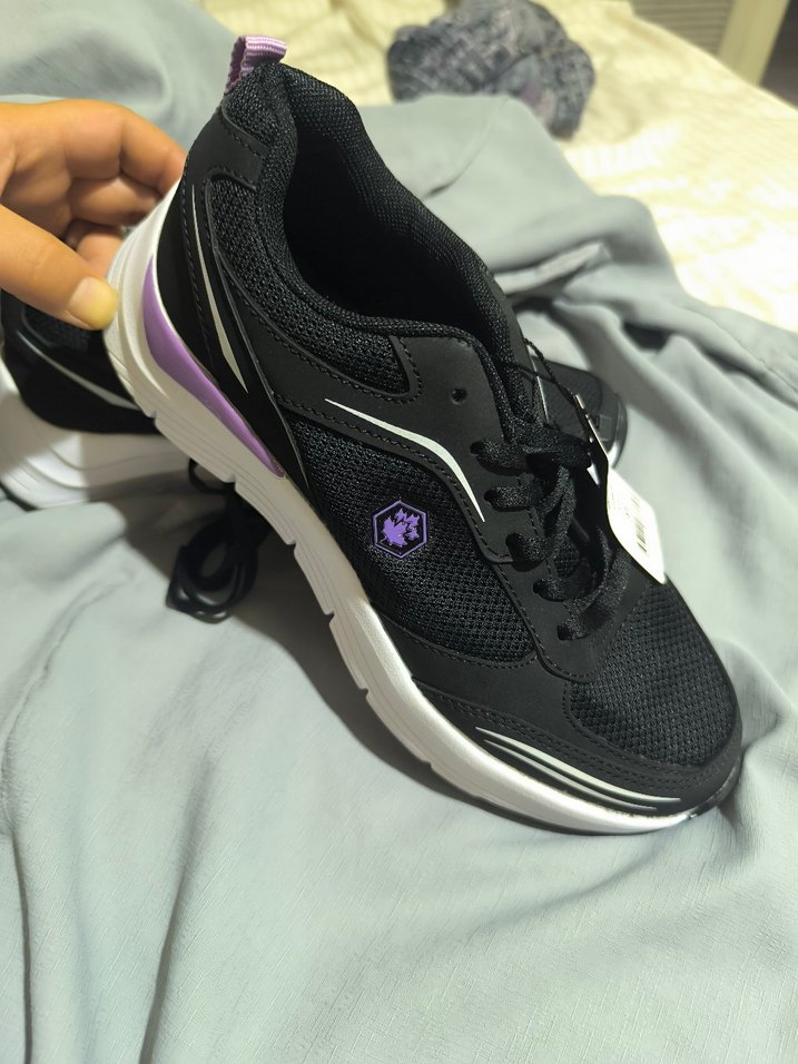 Mor Desenli Bağcıklı Spor Stiletto Sneakers - Görsel 2