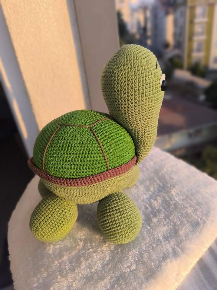 Renkli El Örgüsü Kaplumbağa Oyuncak - Görsel 2