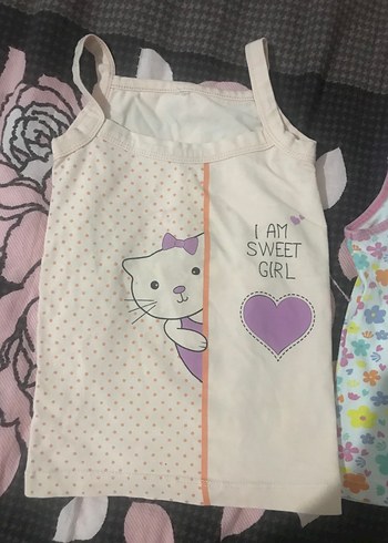 Kız Çocuk Dantelli Pamuklu Atlet - Görsel 3