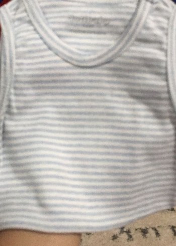 Gri Pamuklu Kolsuz Bebek Body - Görsel 2