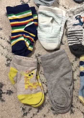 Erkek Çocuk Gri Desenli Çoraplar - Görsel 2