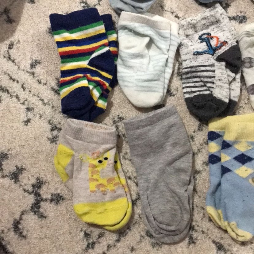 Erkek Çocuk Gri Desenli Çoraplar - Görsel 2