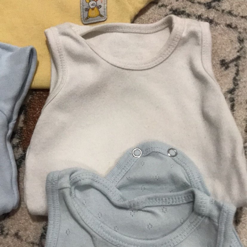 Mavi Kısa Kollu Pamuklu Bebek Body - Görsel 4