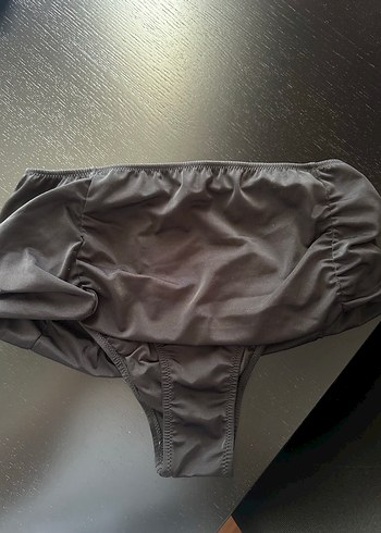 40 Beden Piliseli Siyah Yüksek Bel Bikini Altı