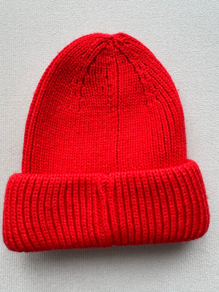 Kırmızı Kadın Yün Örgü Bere - Görsel 2