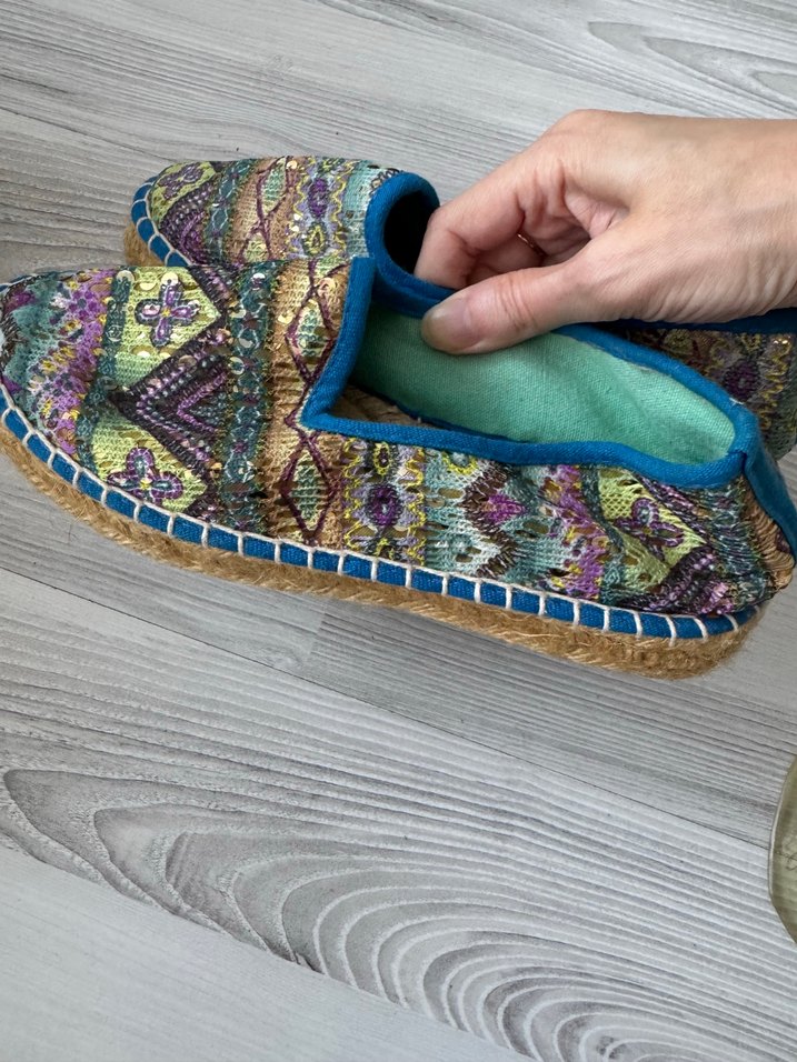 Renkli Bohem Espadril Slip-On — görsel 3/6