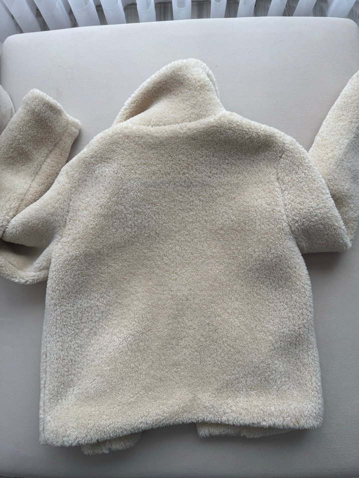 Ekru Peluş Kısa Ceket — görsel 5/6
