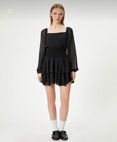 Koton Koton mini elbise uzun kollu