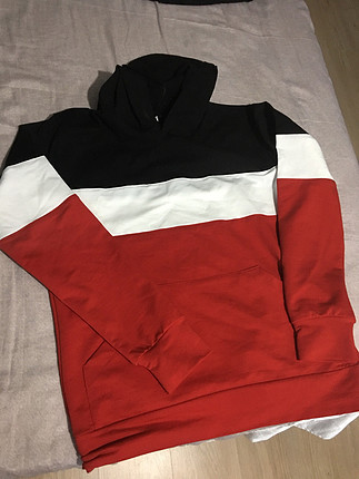 Diğer Kırmızı siyah beyaz Renkli sweatshirt
