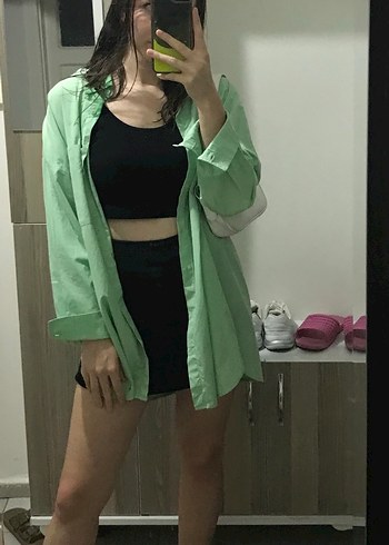Pastel Yeşil oversize gömlek