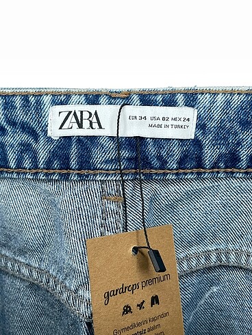 34 Beden mavi Renk Zara Jean / Kot %70 İndirimli.