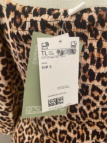 s Beden kahverengi Renk H&M Leopar Elbise
