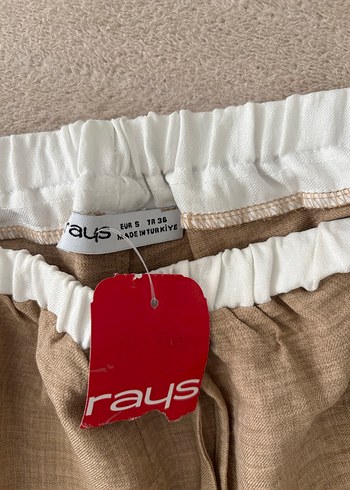 Zara Bej Keten Bol Kesim Kadın Pantolon