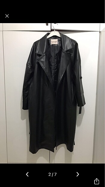 Suud Collection Deri trençkot