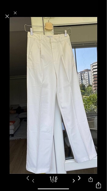 Bershka beyaz palazzo pantolon