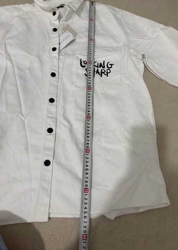 xl Beden beyaz Renk Bershka beyaz kot ceket