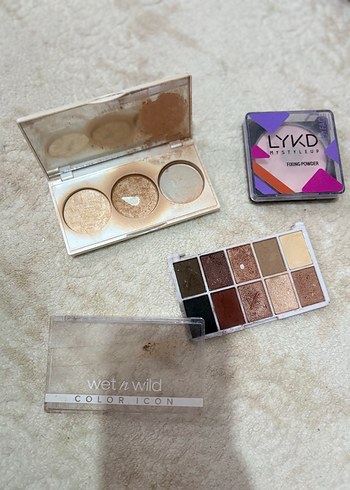 Bej Tonlarda Göz Farı Paleti ve Sabitleyici Pudra - Görsel 2