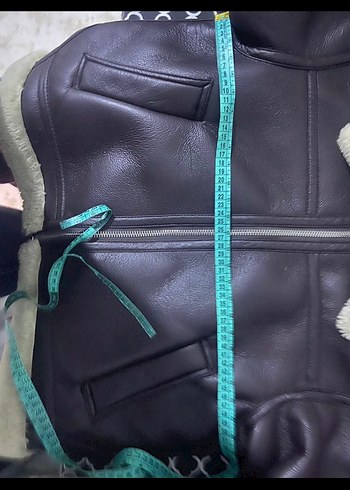 m Beden kahverengi Renk Mango Kürk Detaylı Kahverengi Deri Kadın Ceket