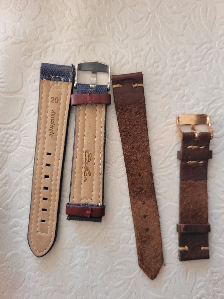 2 adet kahverengi Vintage Erkek Saat Kordonu sifir urunler - Görsel 2