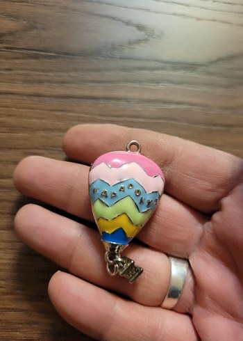 Renkli Boncuklu Sıcak Hava Balonu Charm - Görsel 2