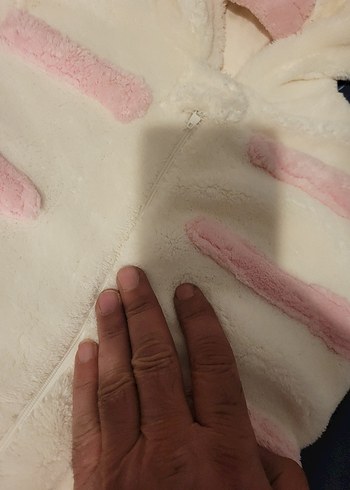 Beyaz Pembe Peluş Kedi tulum nokta.hata.yok - Görsel 5