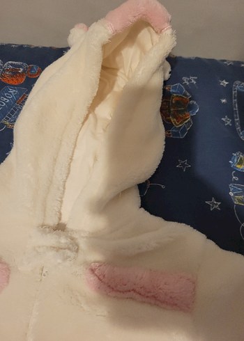 Beyaz Pembe Peluş Kedi tulum nokta.hata.yok - Görsel 4