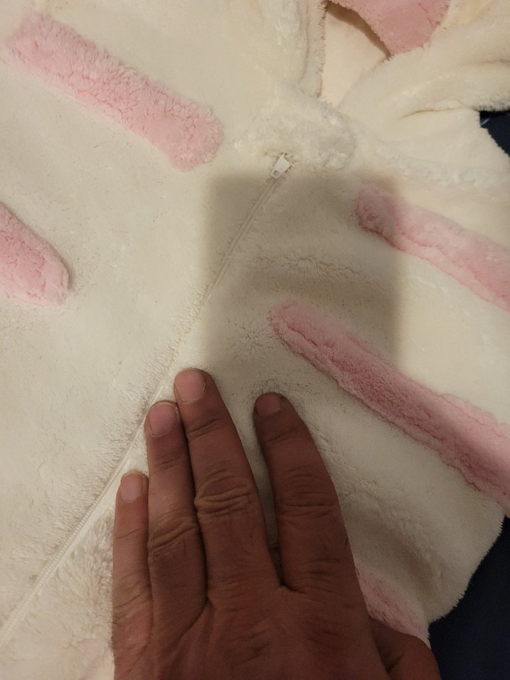 Beyaz Pembe Peluş Kedi tulum nokta.hata.yok - Görsel 5