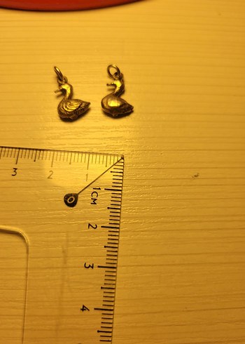 Erkek Vintage Kuğu Figürlü kolye uclari - Görsel 3