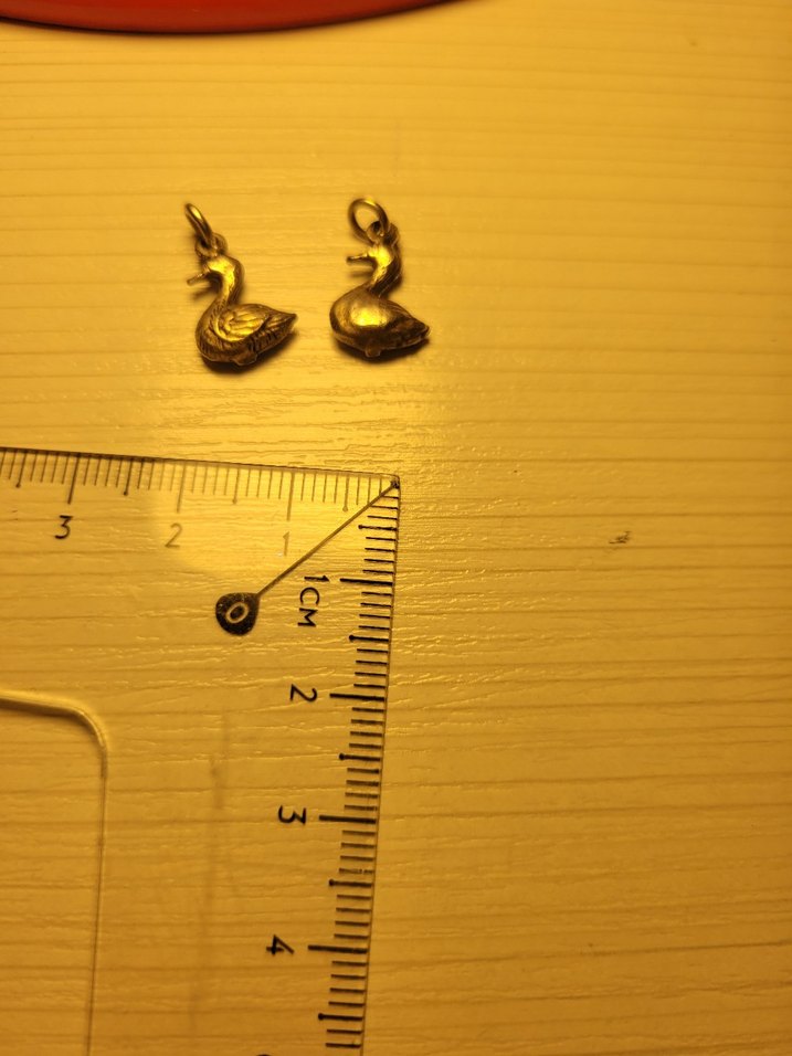 Erkek Vintage Kuğu Figürlü kolye uclari - Görsel 3