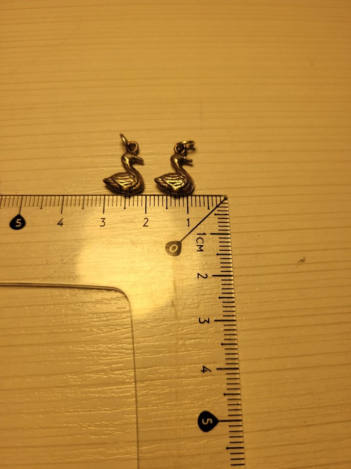 Erkek Vintage Kuğu Figürlü kolye uclari - Görsel 2