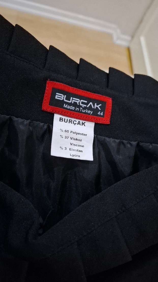 Kadın Siyah Pilili Uzun Etek - Görsel 3