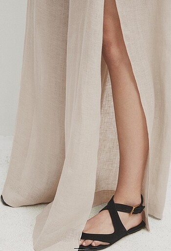 38 Beden Massimo Dutti Keten Pantolon