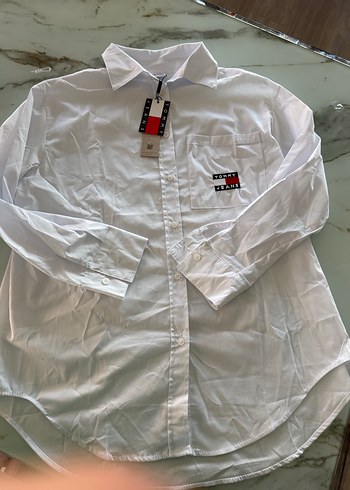 m Beden Tommy Jeans Beyaz Erkek Gömlek