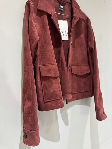 l Beden bordo Renk zara çeket mont