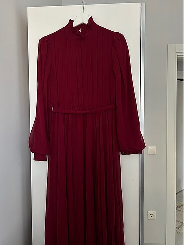 Abiye Uzun Elbise | Bordo, Kırmızı renk | Tesettür Abiye Elbise 