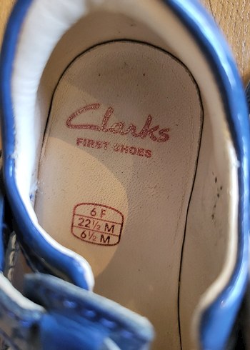Clarks Kız Çocuk Parlak Mavi Deri İlk Adım Ayakkabısı