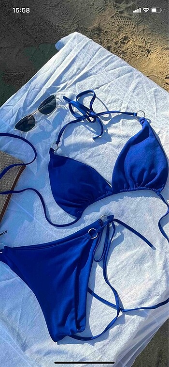 İkili bikini takımı - KIRMIZI ve MAVİ L-XL