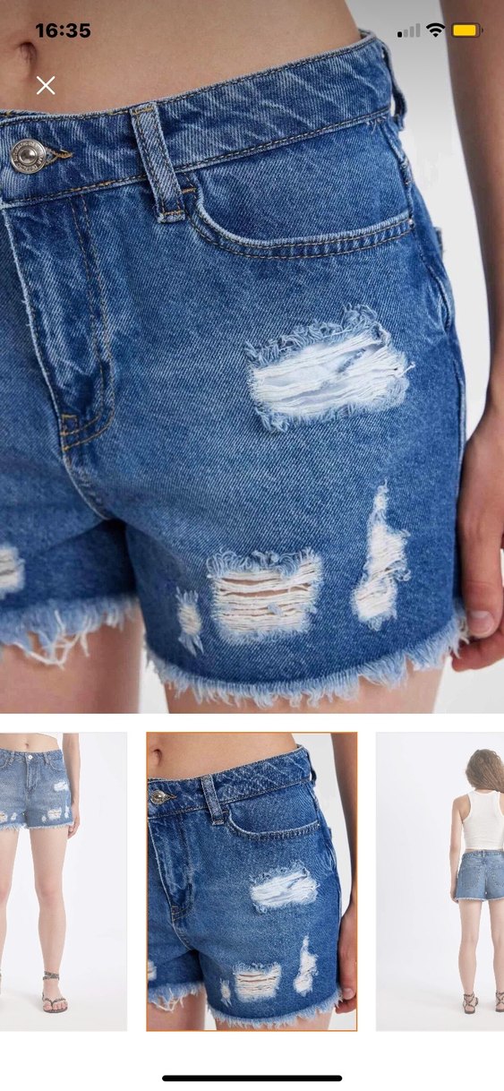 Kadın Mini Denim Şort - Görsel 2