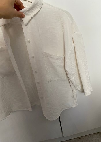 Beyaz Kısa Kollu gömlek - Görsel 3