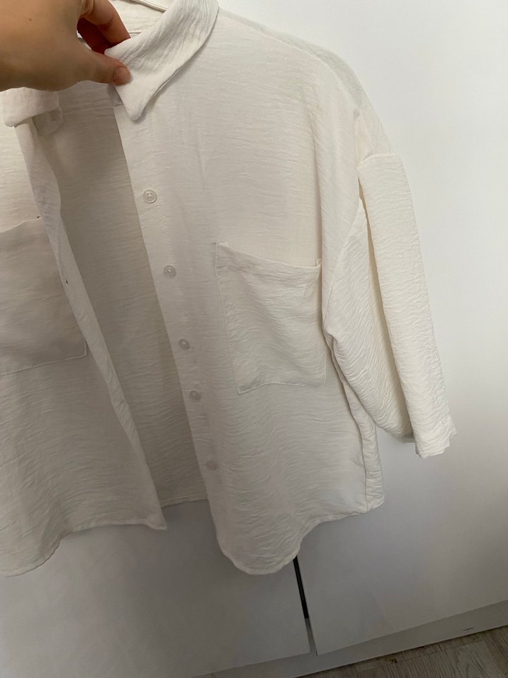 Beyaz Kısa Kollu  gömlek - Görsel 3