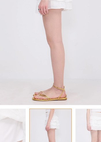 Kadın Beyaz Mini Etek Fırfırlı (şortlu) - Görsel 4