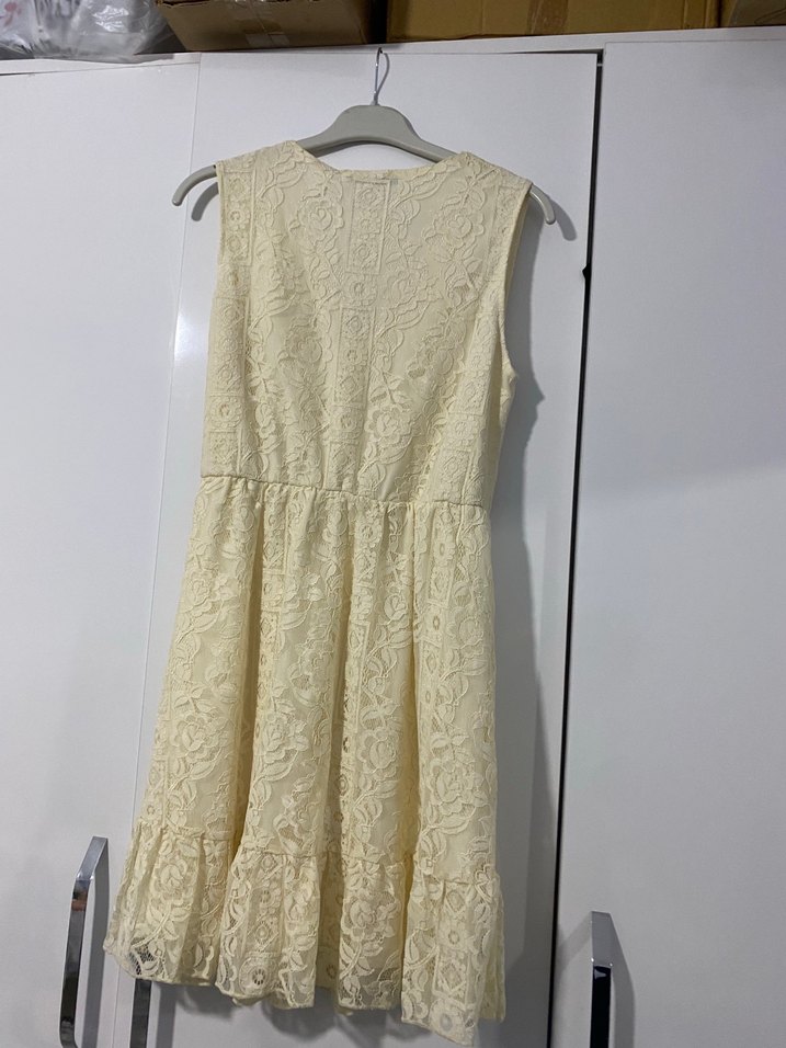 Dantel Detaylı Kısa Bohem Elbise - Görsel 5