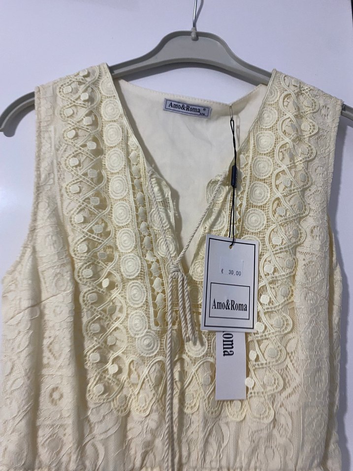 Dantel Detaylı Kısa Bohem Elbise - Görsel 4