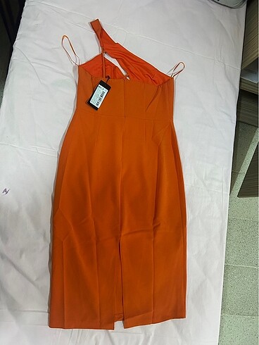 40 Beden turuncu Renk Gece elbisesi