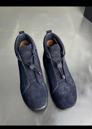 Zegna navy süet ayakkabı - Görsel 2