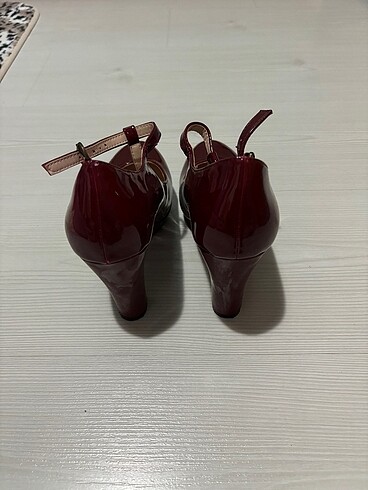 36 Beden bordo Renk Vişne rengi topuklu ayakkabı