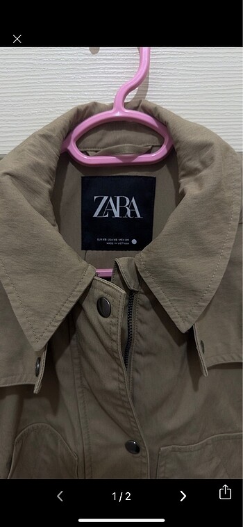 Zara kısa trençkot